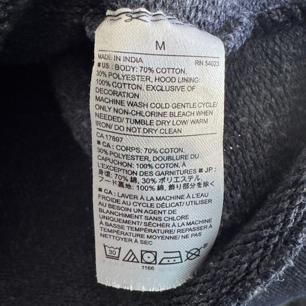 Banana Republic Textured Knit Pullover Hoodie Minimalist Casual Rich Navy Medium - Picture 5 of 5